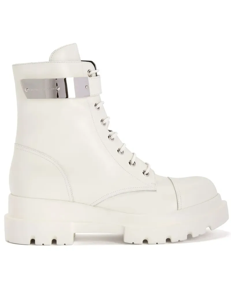 Giuseppe Zanotti Stiefel im Military-Look - Weiß Weiß