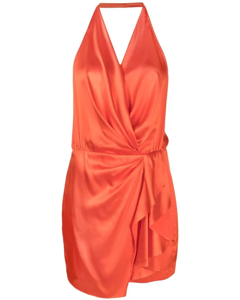 mason by michelle mason Rückenfreies Neckholder-Minikleid Orange