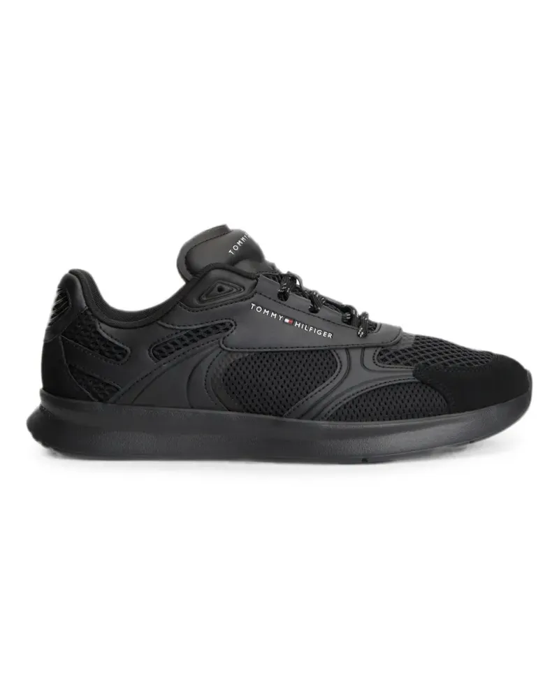 Tommy Hilfiger mesh-panelled lace-up sneakers - Schwarz Schwarz