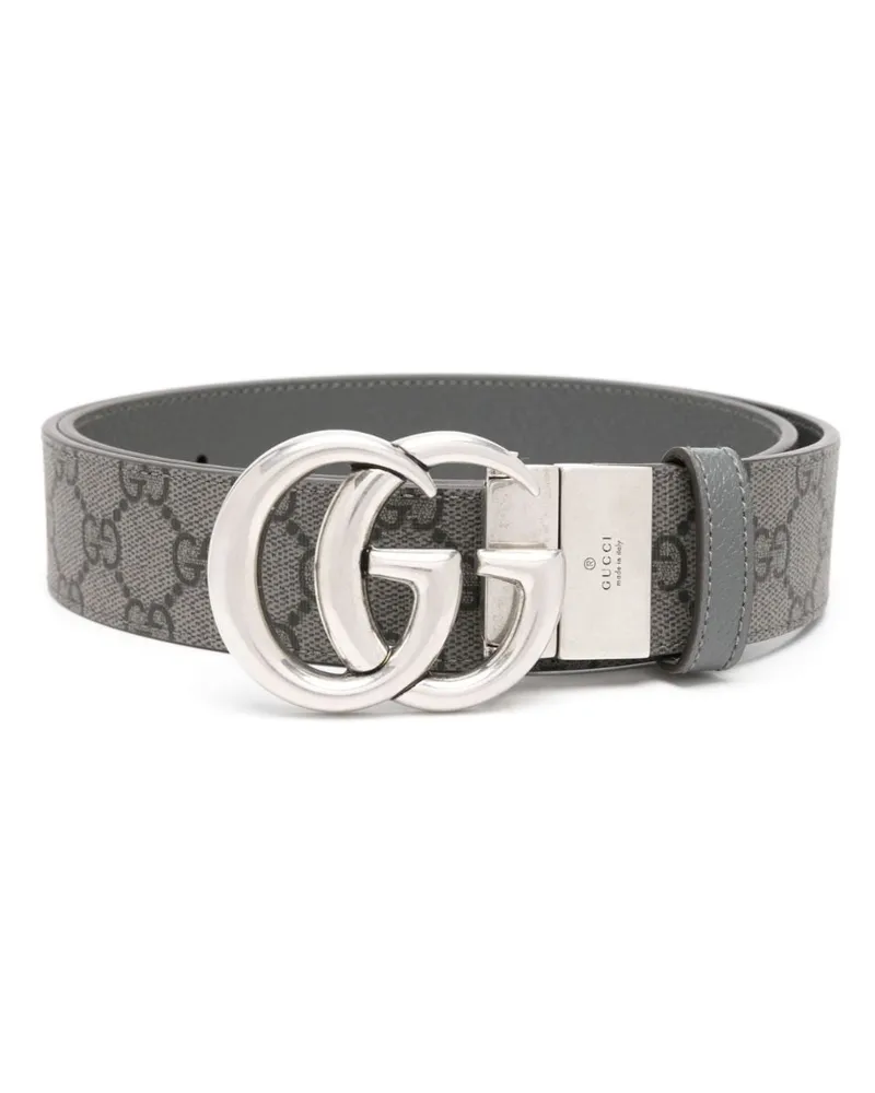 Gucci Wendbarer GG Marmont Gürtel Grau