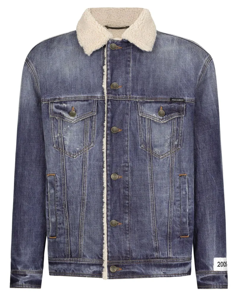 Dolce & Gabbana Klassische Jeansjacke - Blau Blau
