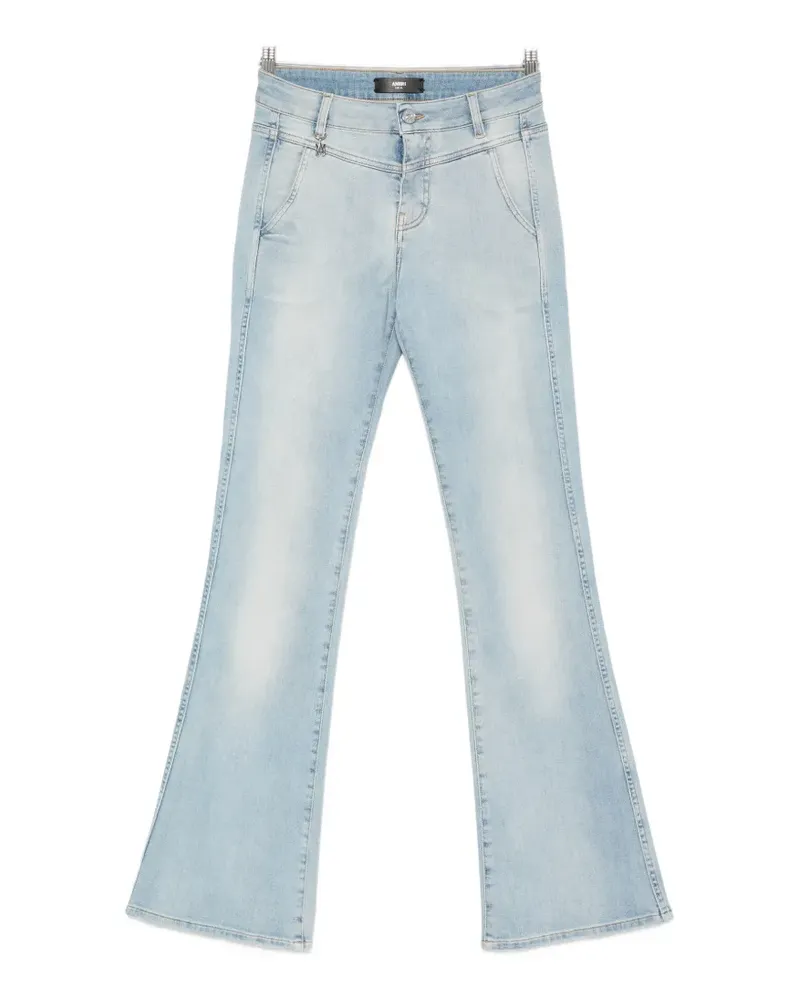 Amiri logo-charm flared jeans - Blau Blau