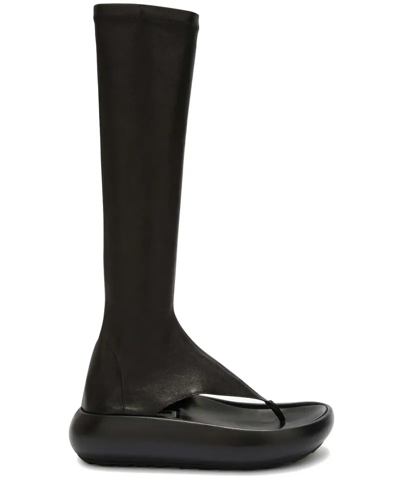 Jil Sander Zehenfreie Stiefeletten - Schwarz Schwarz