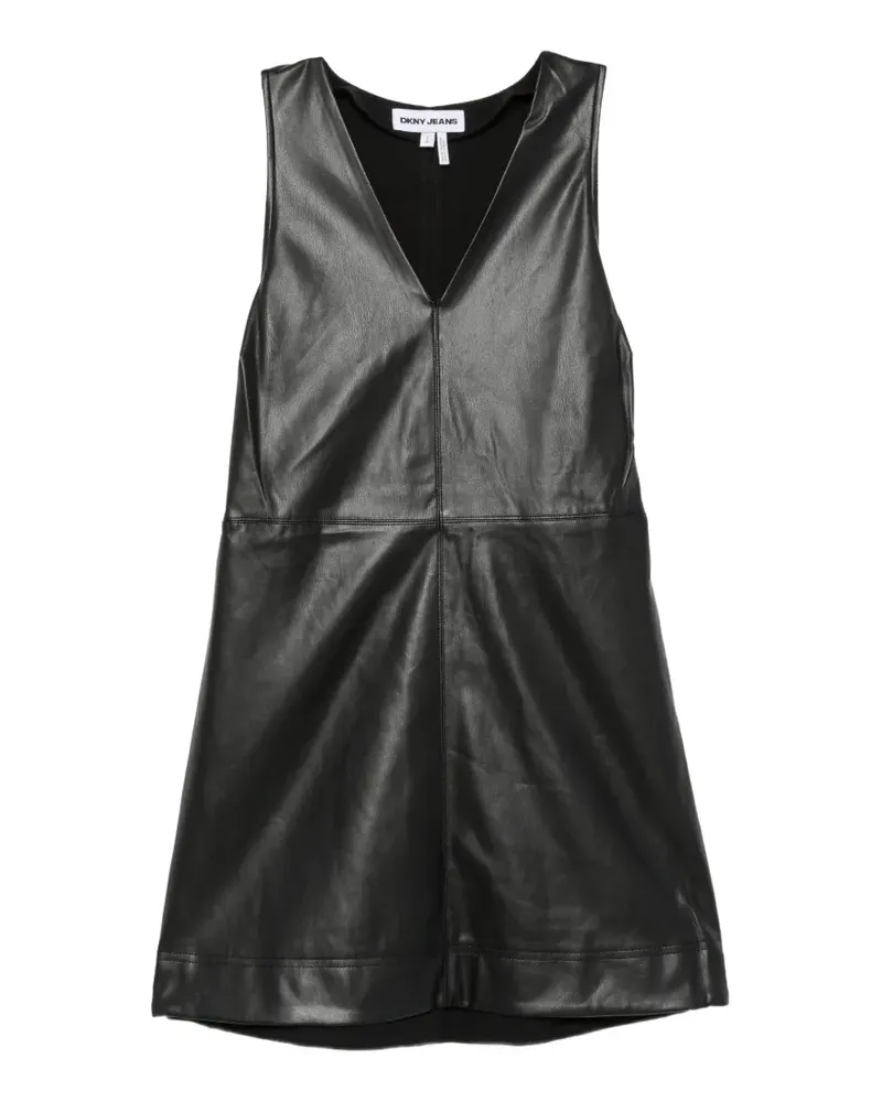 DKNY Ärmelloses Kleid mit V-Ausschnitt - Schwarz Schwarz