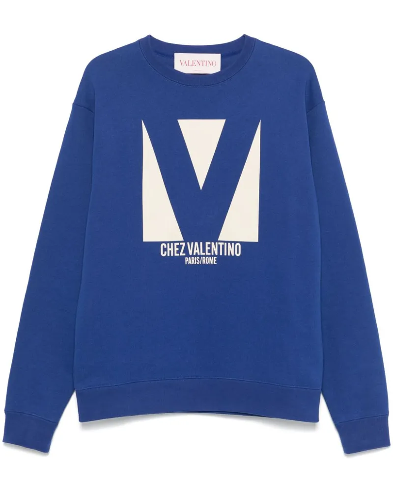 Valentino Garavani Sweatshirt mit Chez-Print - Blau Blau