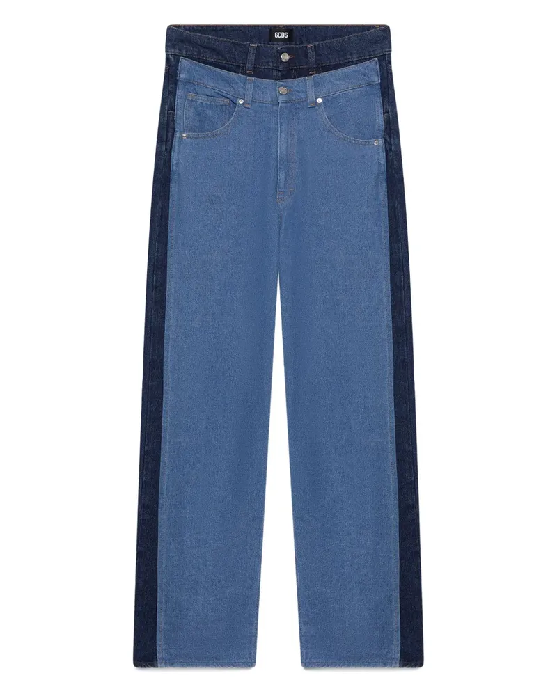 GCDS Jeans-Einsätze mit offenem Saum - Blau Blau