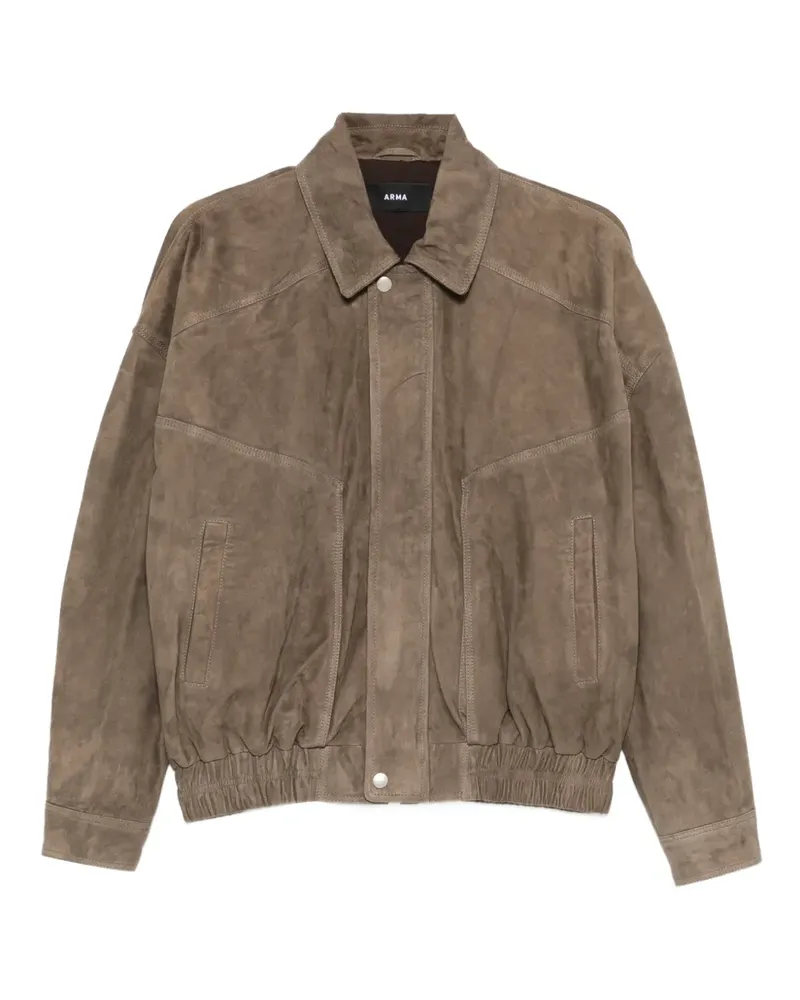 Arma Frederica collared suede jacket - Braun Braun