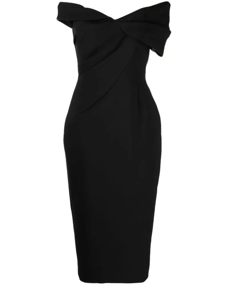 Rachel Gilbert Drapiertes Kleid - Schwarz Schwarz
