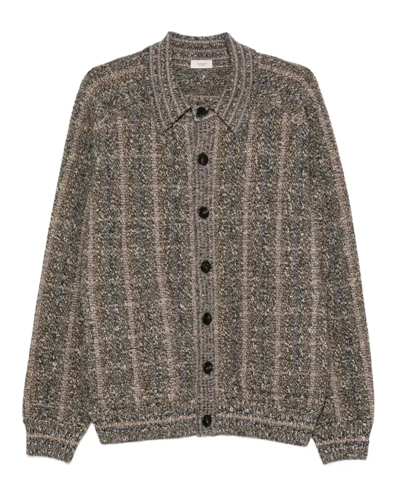 AGNONA striped button-down cardigan - Nude Nude