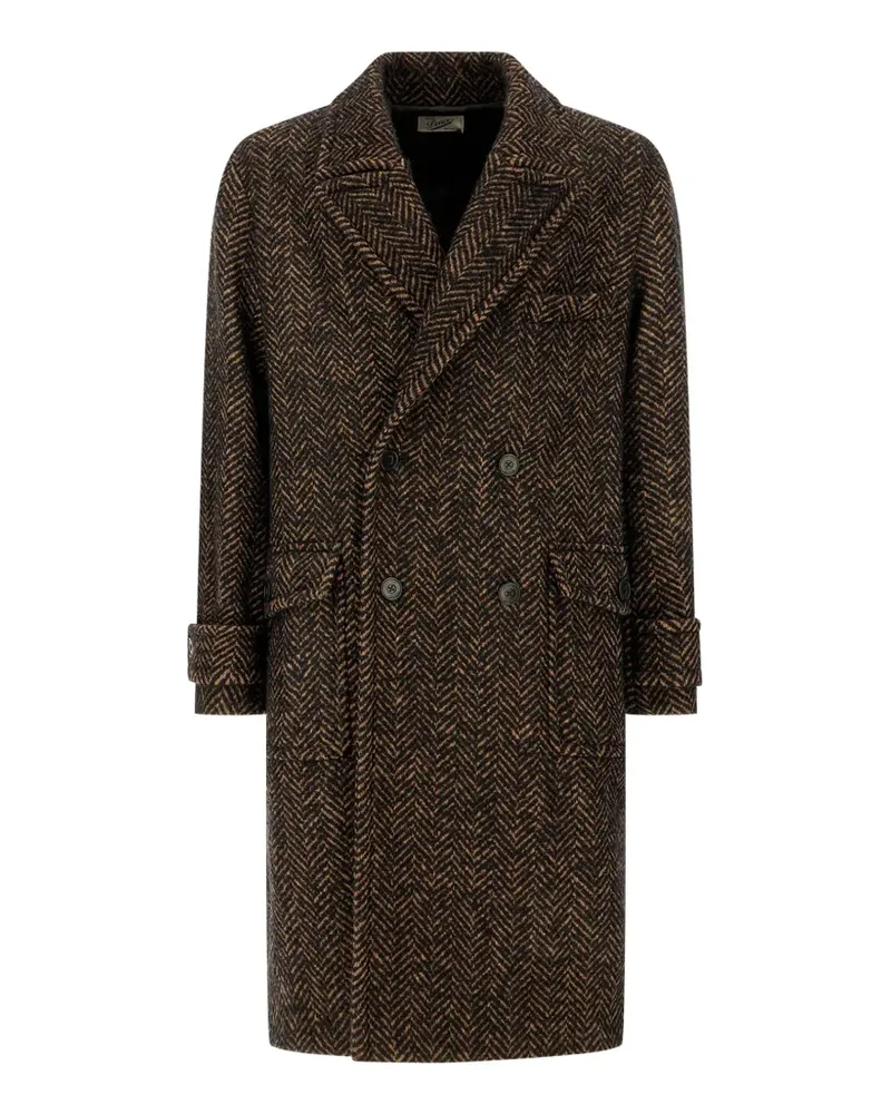 PENCE herringbone double-breasted coat - Braun Braun