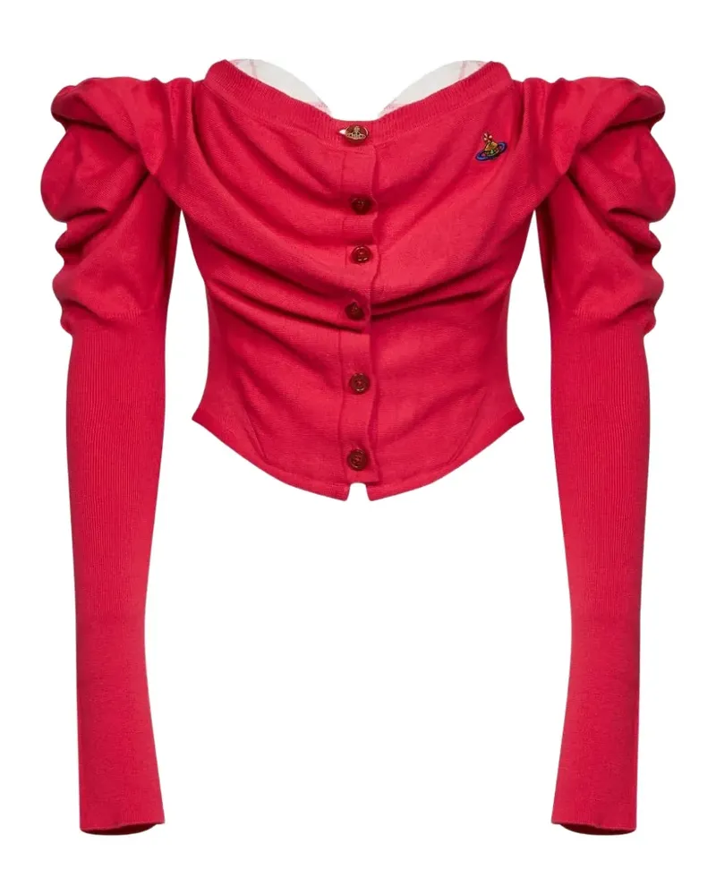 Vivienne Westwood Schulterfreier Pullover mit Orb-Stickerei - Rot Rot