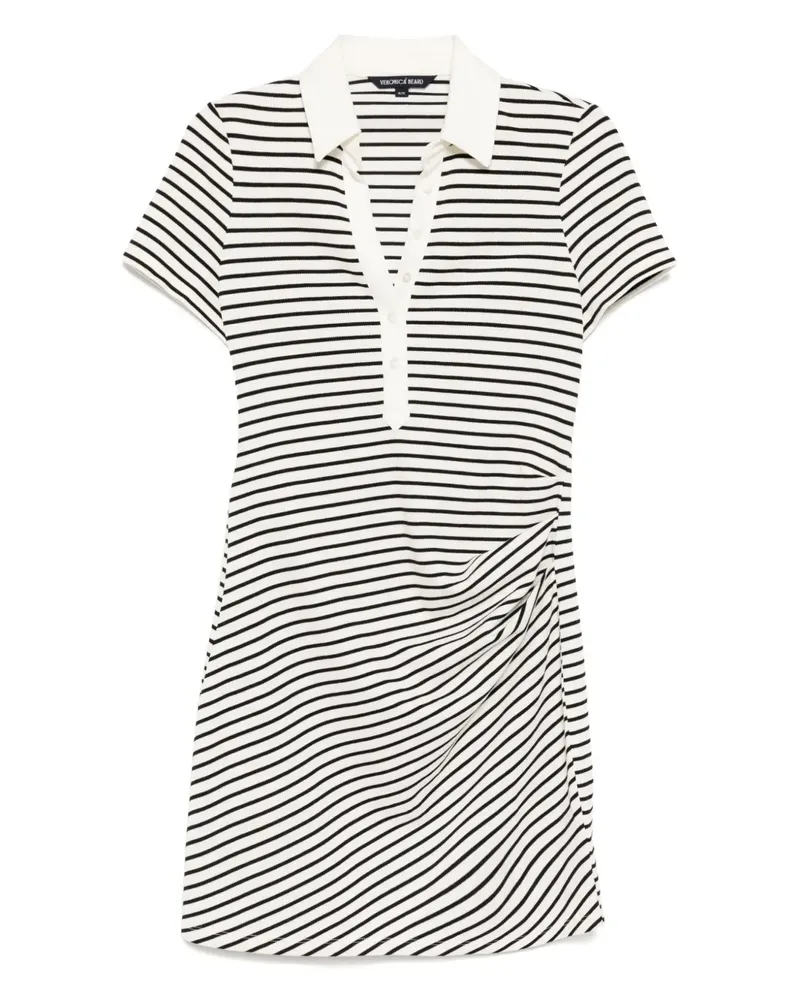 Veronica Beard Gestreiftes Lanier Kleid - Weiß Weiß