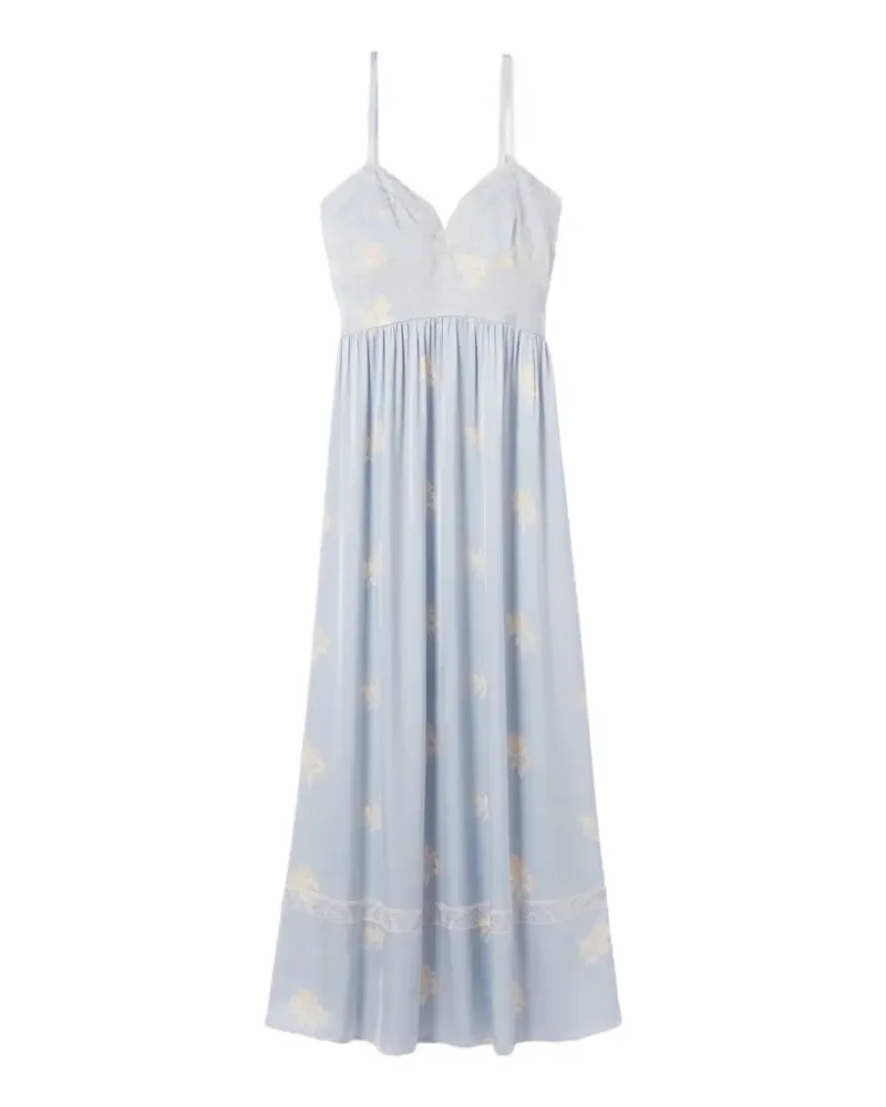 Claudie Pierlot floral embroidered midi dress - Blau Blau