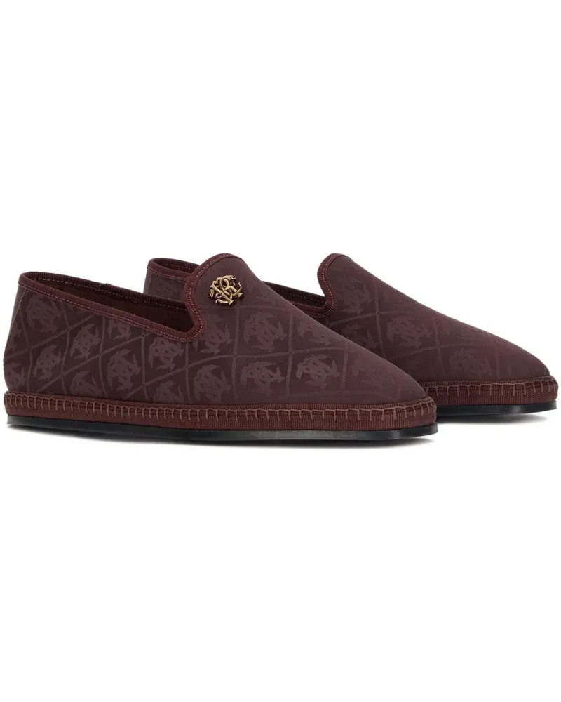 Roberto Cavalli Loafer mit Monogramm - Braun Braun