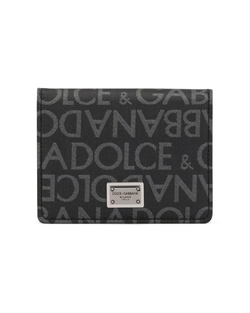 Dolce & Gabbana Kartenetui aus Monogramm-Jacquard - Schwarz Schwarz