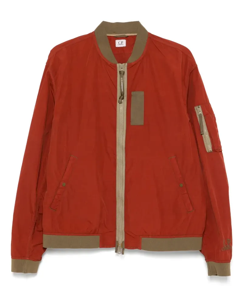 C.P. Company Bomberjacke mit Logo-Stickerei - Orange Orange