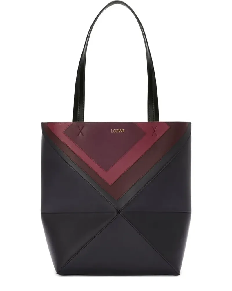 Loewe Mittelgroßer Puzzle Tote Bag mit Einsätzen - Schwarz Schwarz