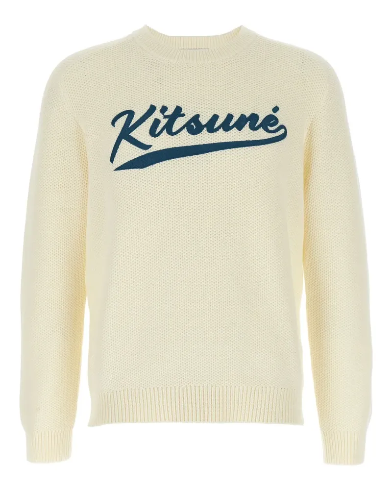 Kitsuné Pullover im College-Look - Weiß Weiß