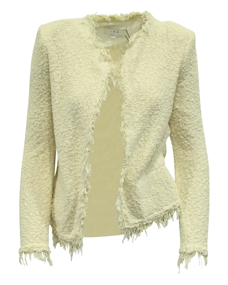 IRO bouclé frayed-edges jacket - Grün Grün
