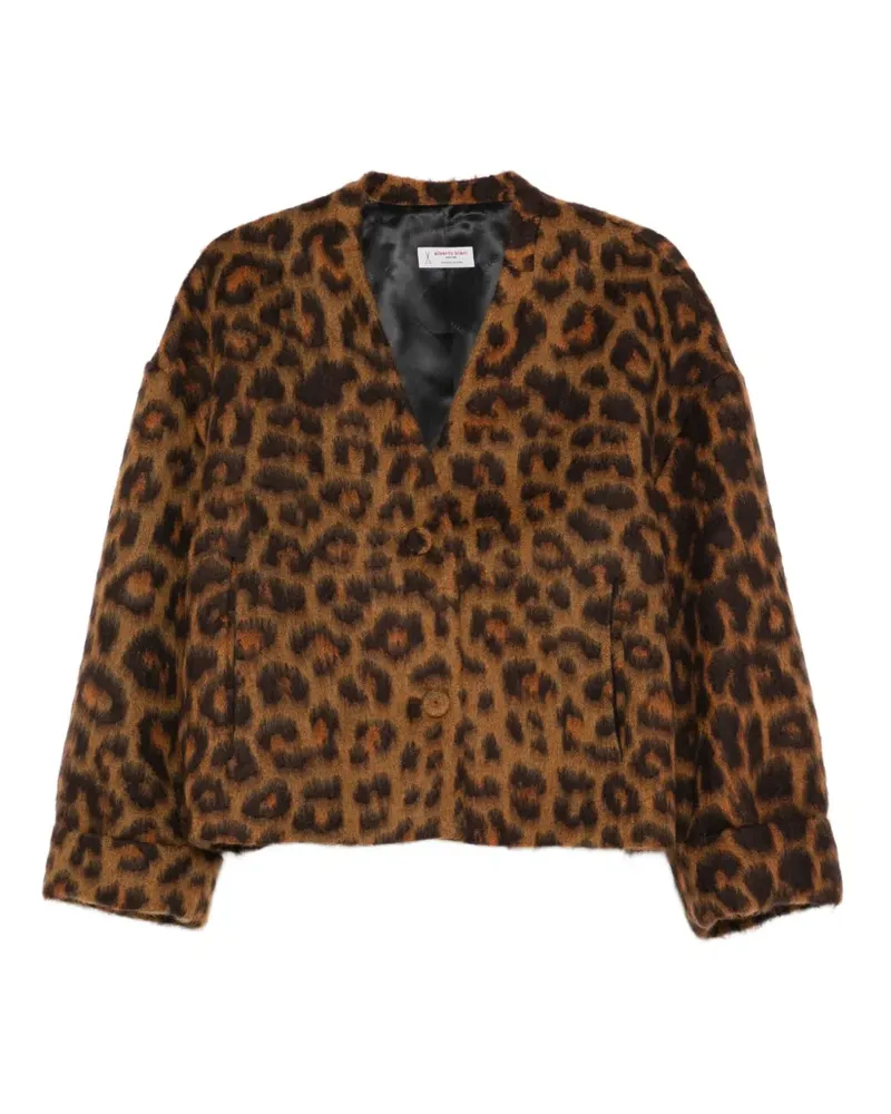 Alberto Biani Jacke mit Leoparden-Print - Braun Braun