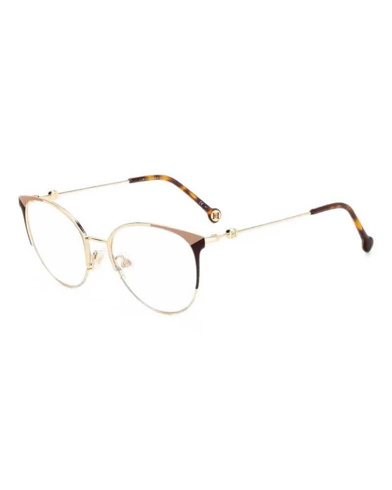Carolina Herrera New York cat-eye frame glasses - Gold Gold