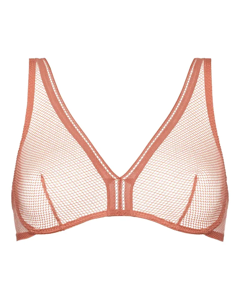 Eres underwire triangle mesh bra - Orange Orange