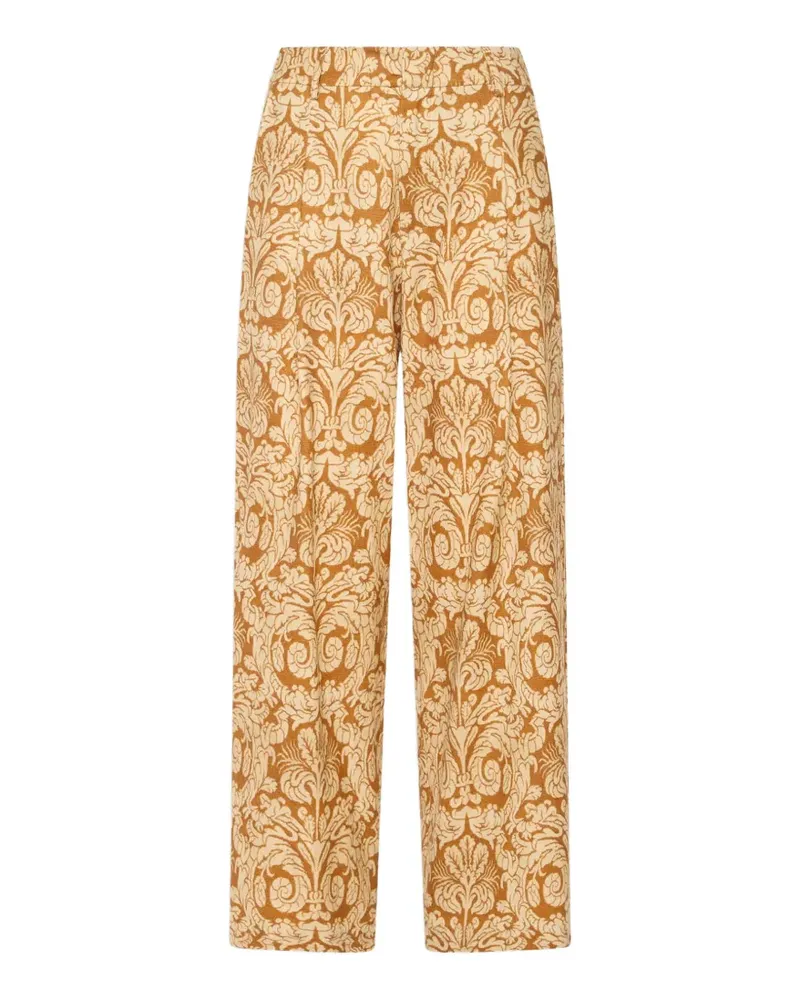 Pierre-Louis Mascia Beatex Hose mit Damastmuster - Gelb Gelb