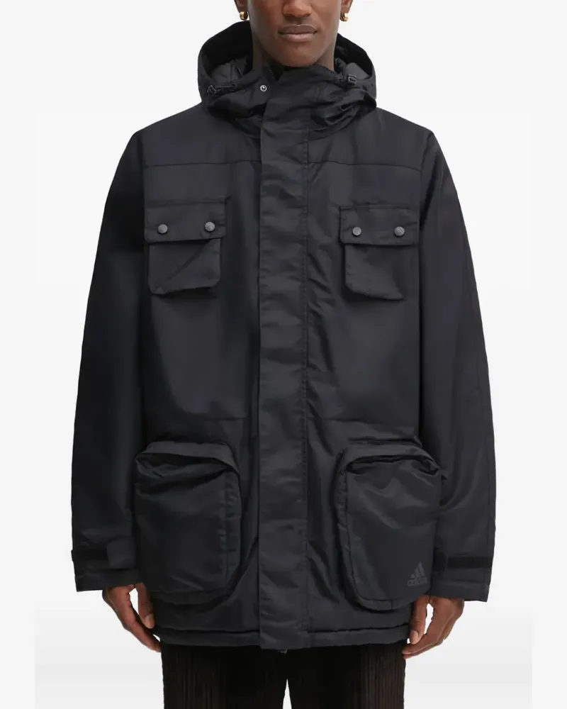 adidas CPH hooded parka coat - Schwarz Schwarz