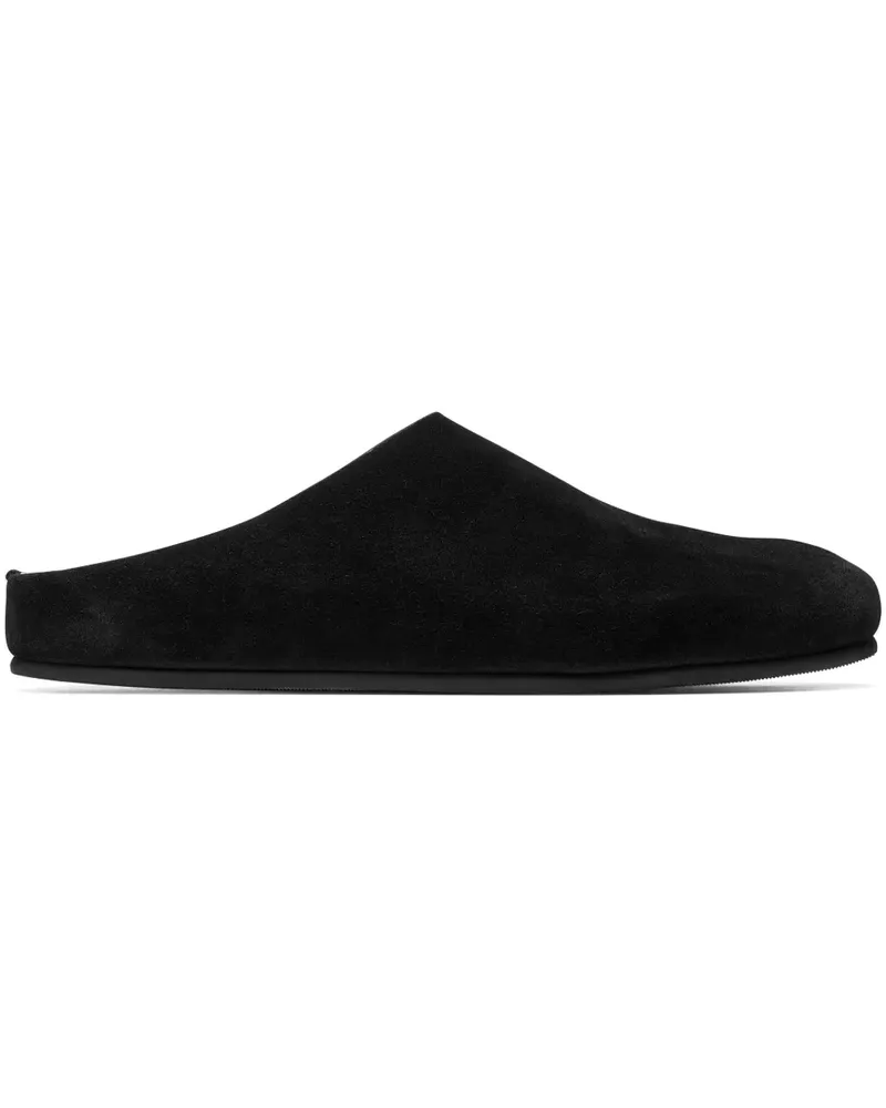 The Row Hugo Slipper aus Wildleder - Schwarz Schwarz