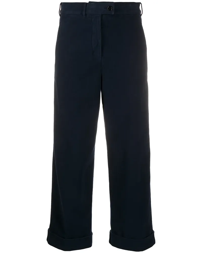ASPESI Cropped-Hose mit weitem Bein - Blau Blau