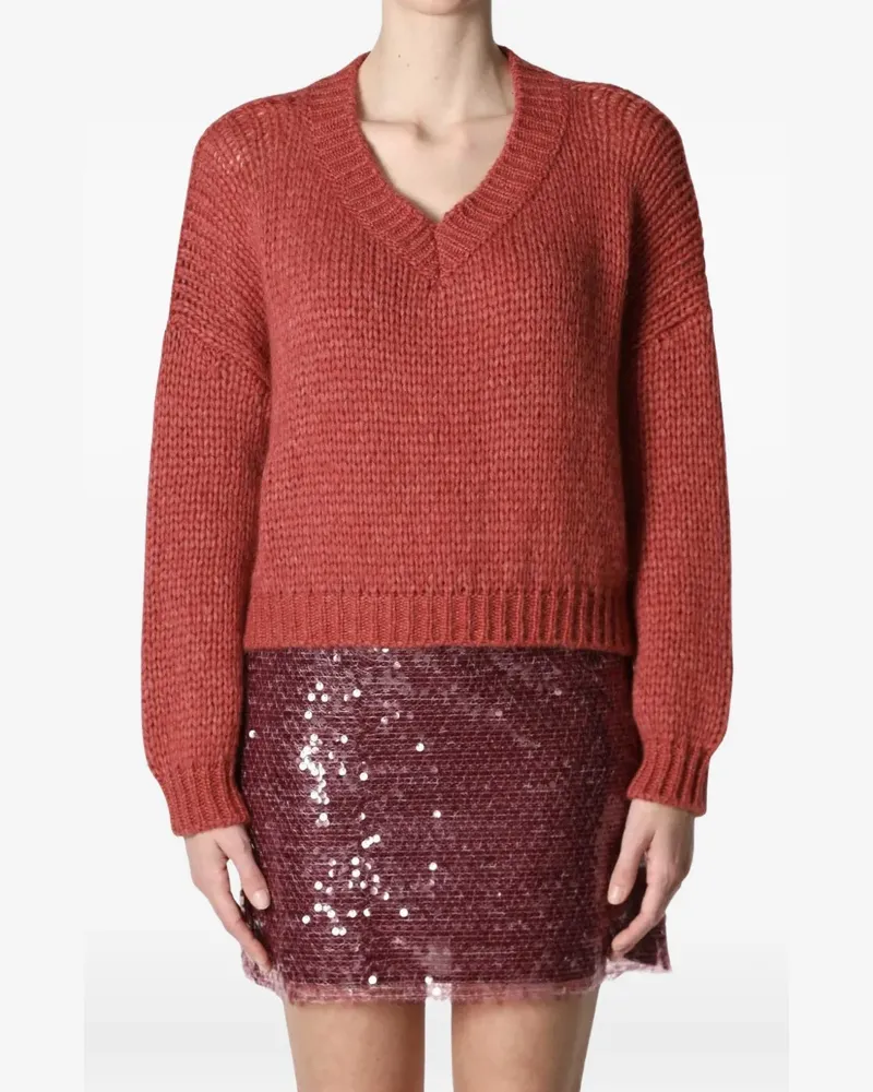 Roberto Collina V-neck chunky-knit sweater - Rot Rot