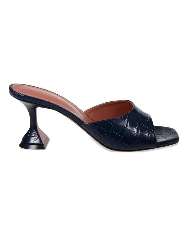 Amina Muaddi Lupita croc-effect leather sandals - Blau Blau