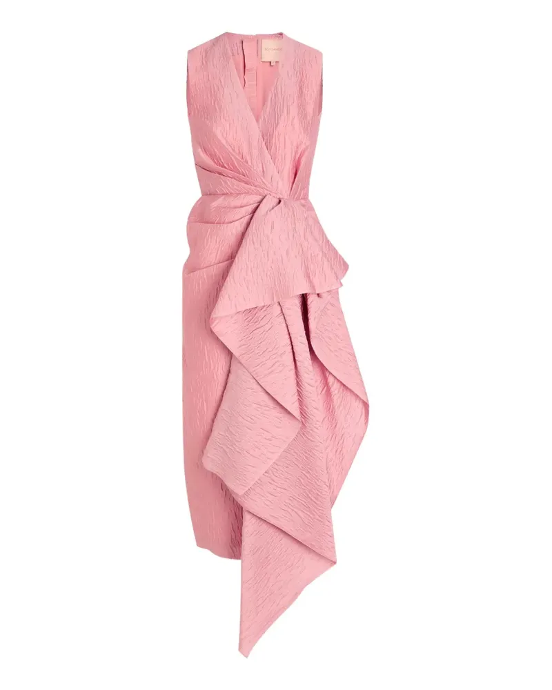 Roksanda Ilincic Esra draped cloqué midi dress - Rosa Rosa