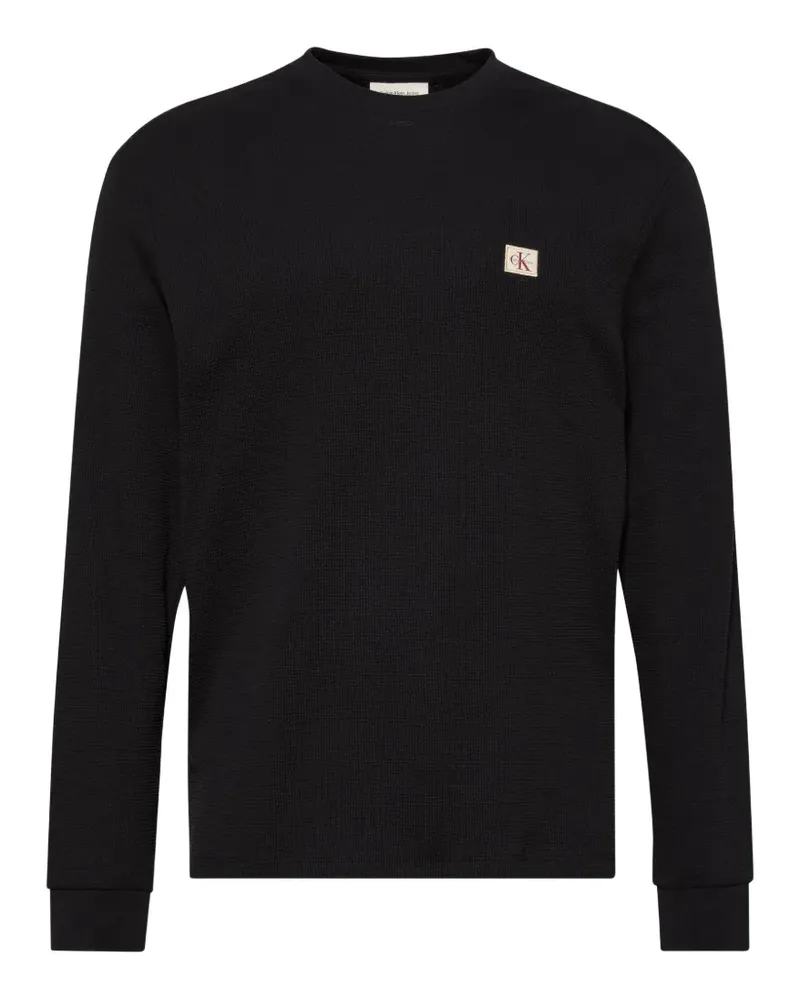 Calvin Klein T-Shirt mit Waffeloptik - Braun Braun