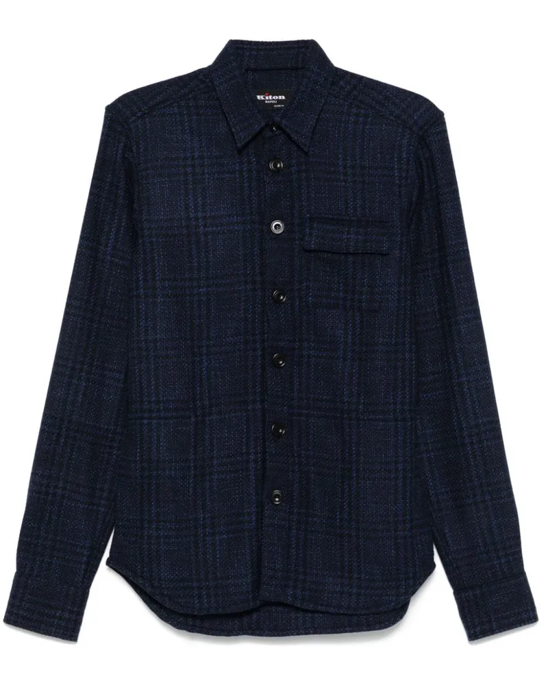 Kiton Buba Hemd - Blau Blau