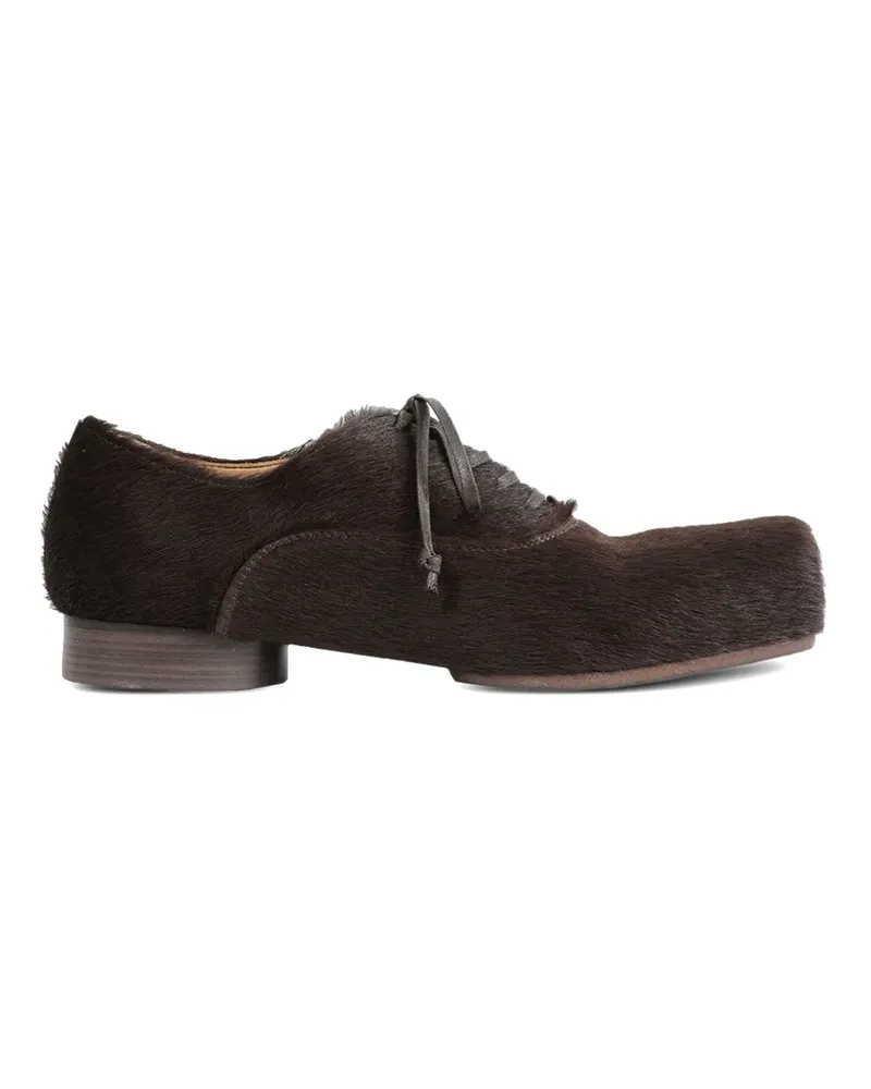 Uma Wang Oxford-Schuhe aus Kalbsfell mit quadratischer Kappe - Braun Braun