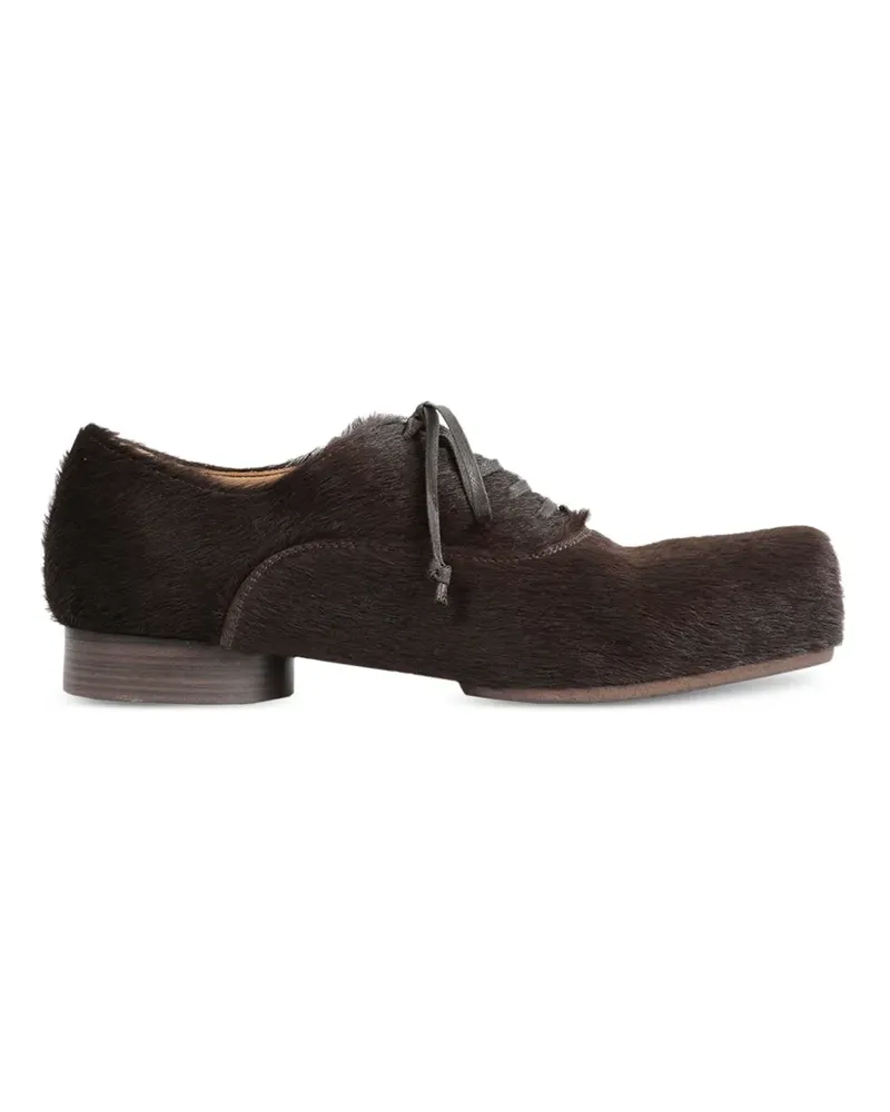 Uma Wang Oxford-Schuhe aus Kalbsfell mit quadratischer Kappe - Braun Braun