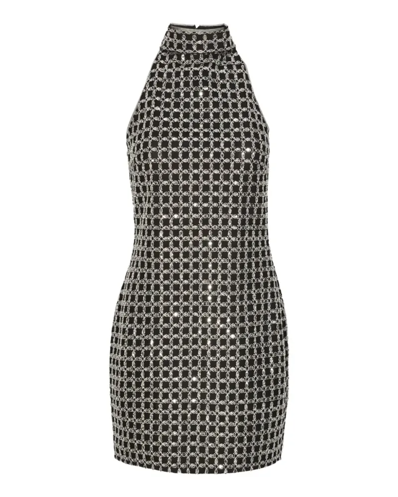 ROTATE Birger Christensen Verziertes Neckholder-Kleid - Schwarz Schwarz