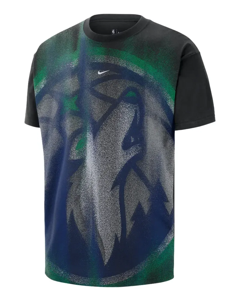 Nike Minnesota Timberwolves T-Shirt mit grafischem Print - Schwarz Schwarz
