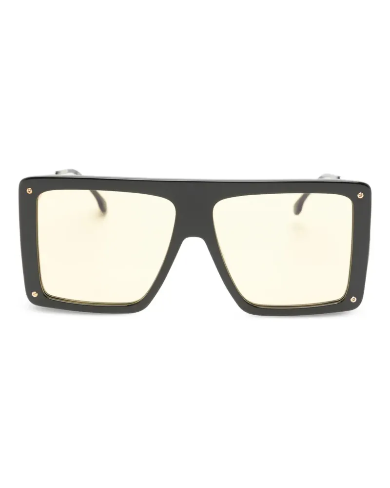 Carrera Sonnenbrille mit eckigem Gestell - Schwarz Schwarz