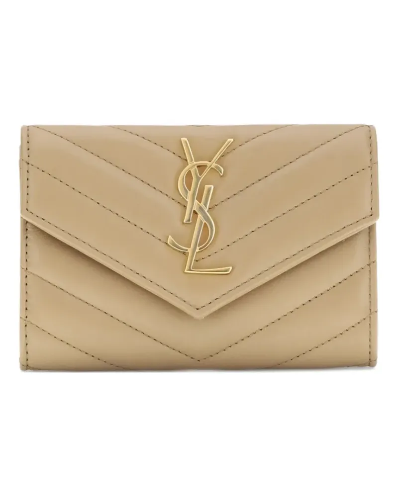 Saint Laurent Gestepptes Portemonnaie - Nude Nude