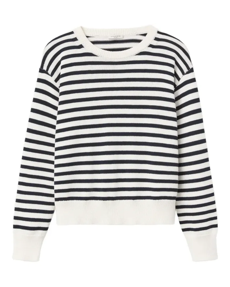 Lafayette148 Gestreifter Pullover - Weiß Weiß