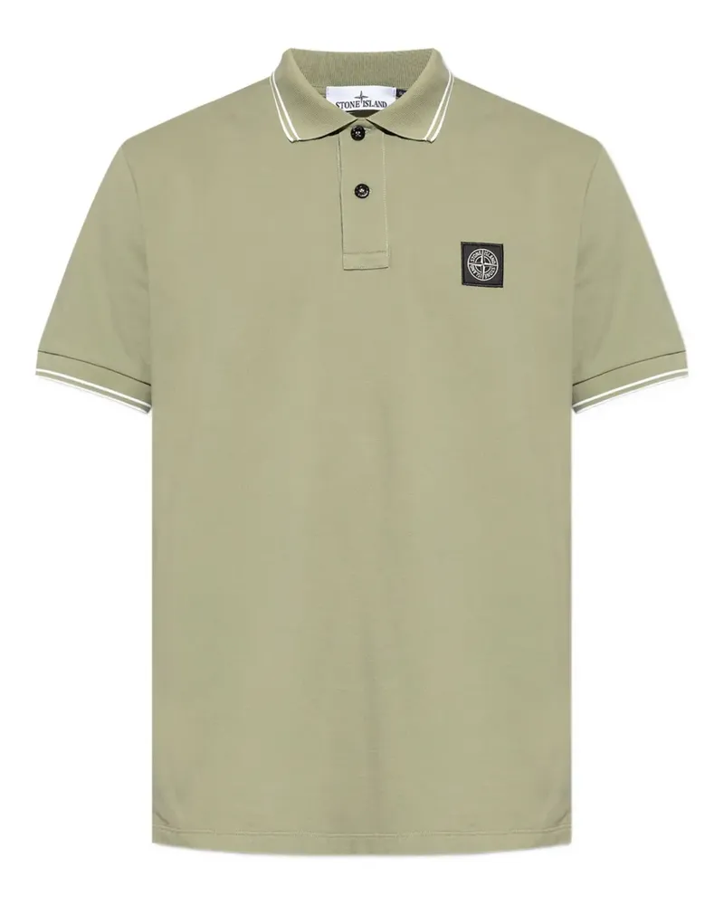 Stone Island Poloshirt mit Logo-Patch - Grün Grün