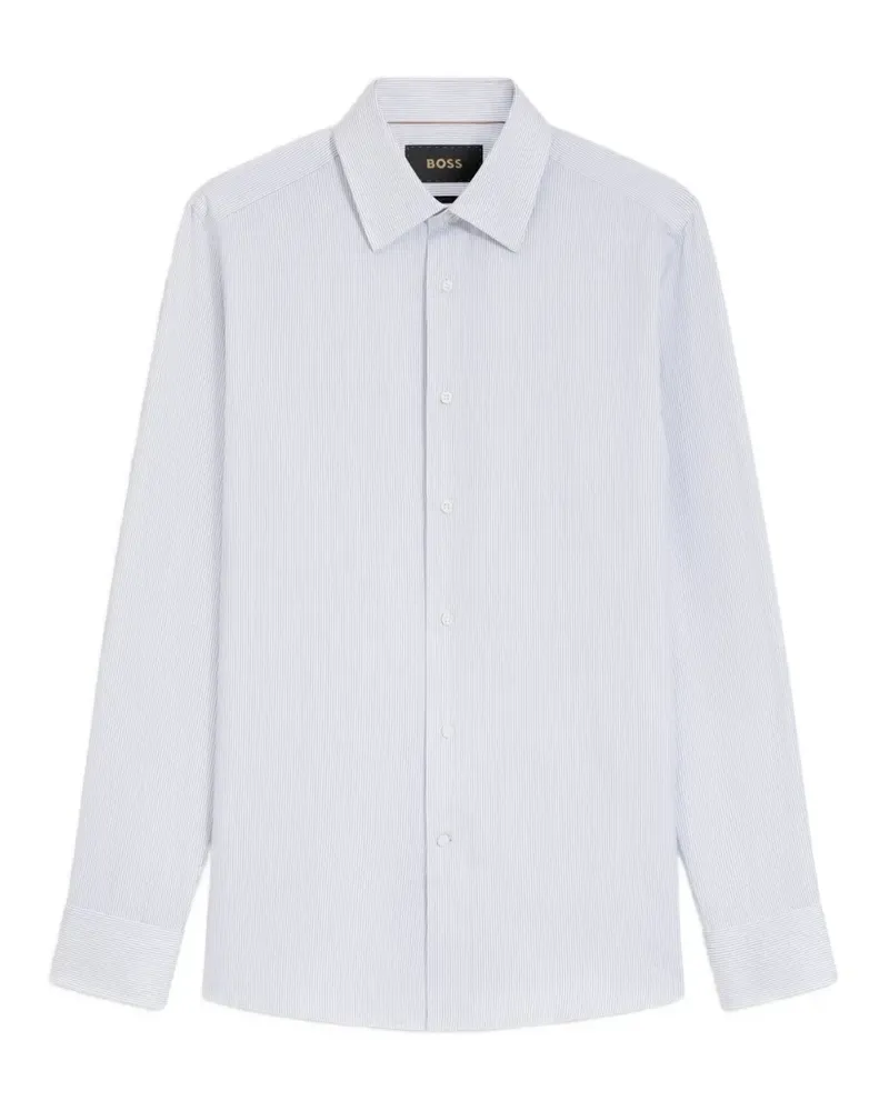 HUGO BOSS Gestreiftes Slim-Fit-Hemd - Weiß Weiß