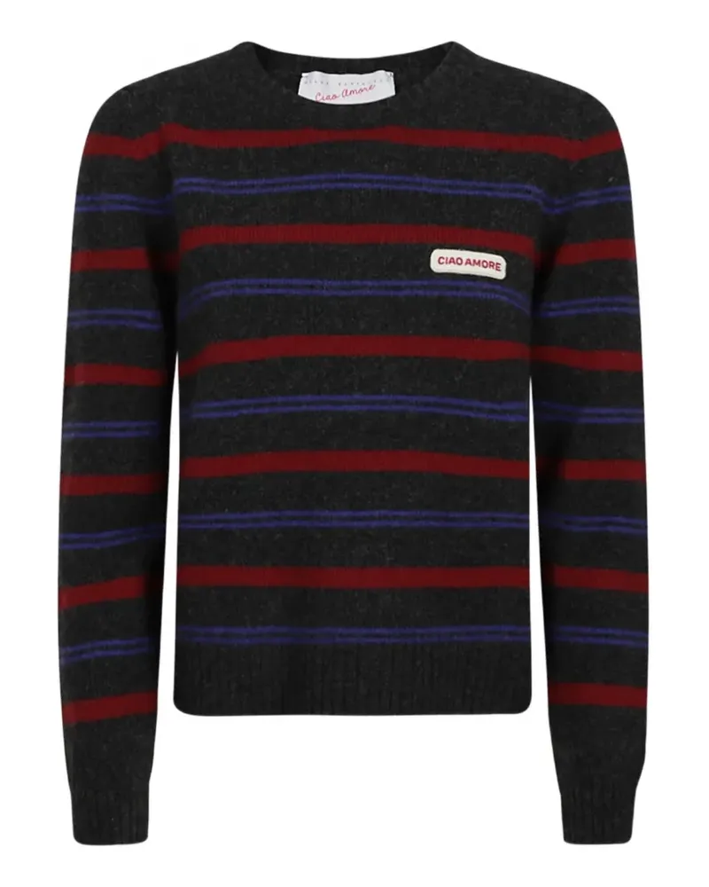 Giada Benincasa Gestreifter Chelsea Pullover mit rundem Ausschnitt - Grau Grau