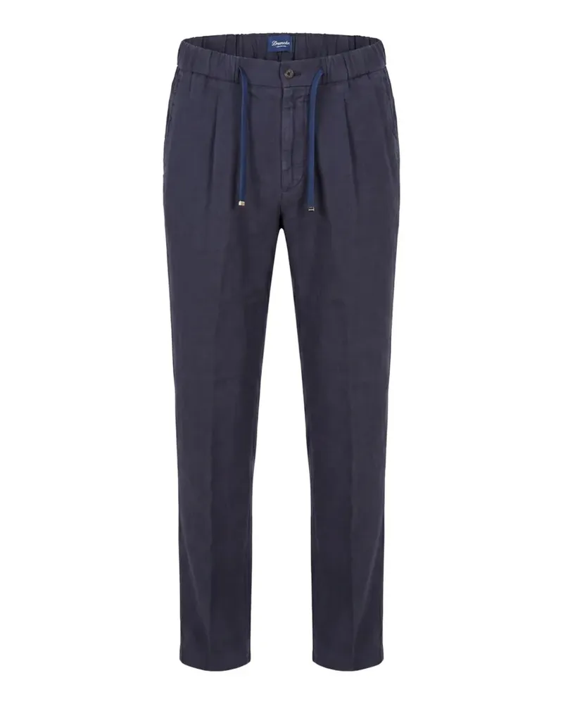 Drumohr  Bundfaltenhose mit Kordelzug - Blau Blau