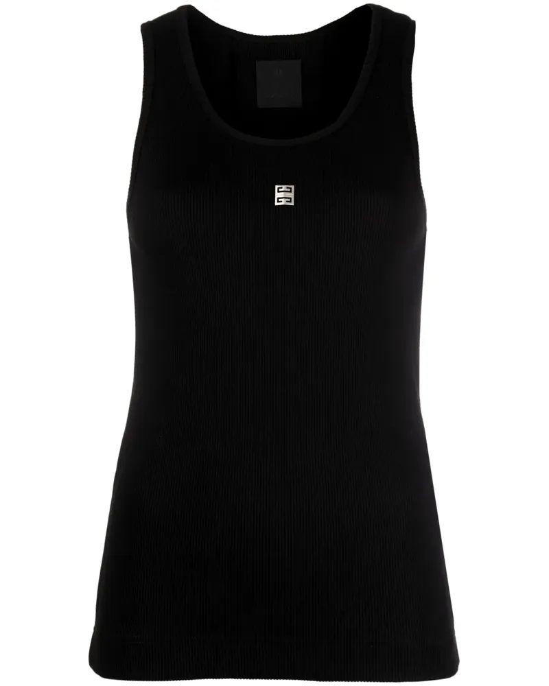 Givenchy Top mit Logo - Schwarz Schwarz
