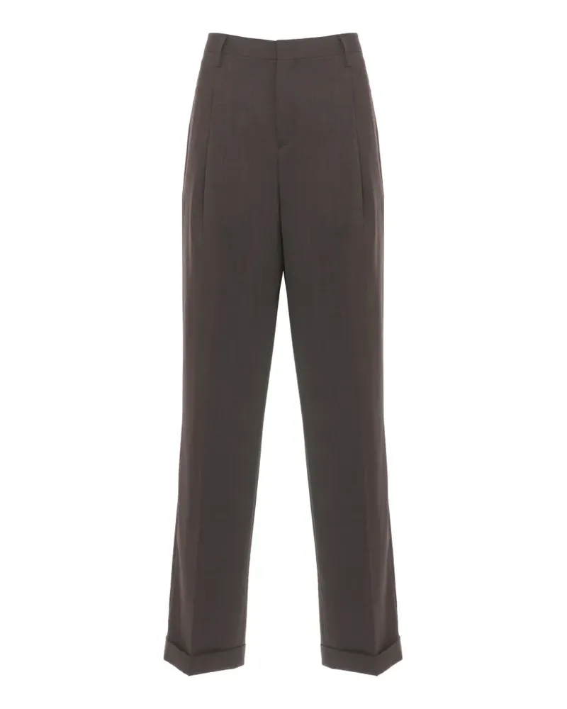 Briglia 1949 pleated turn-up trousers - Braun Braun