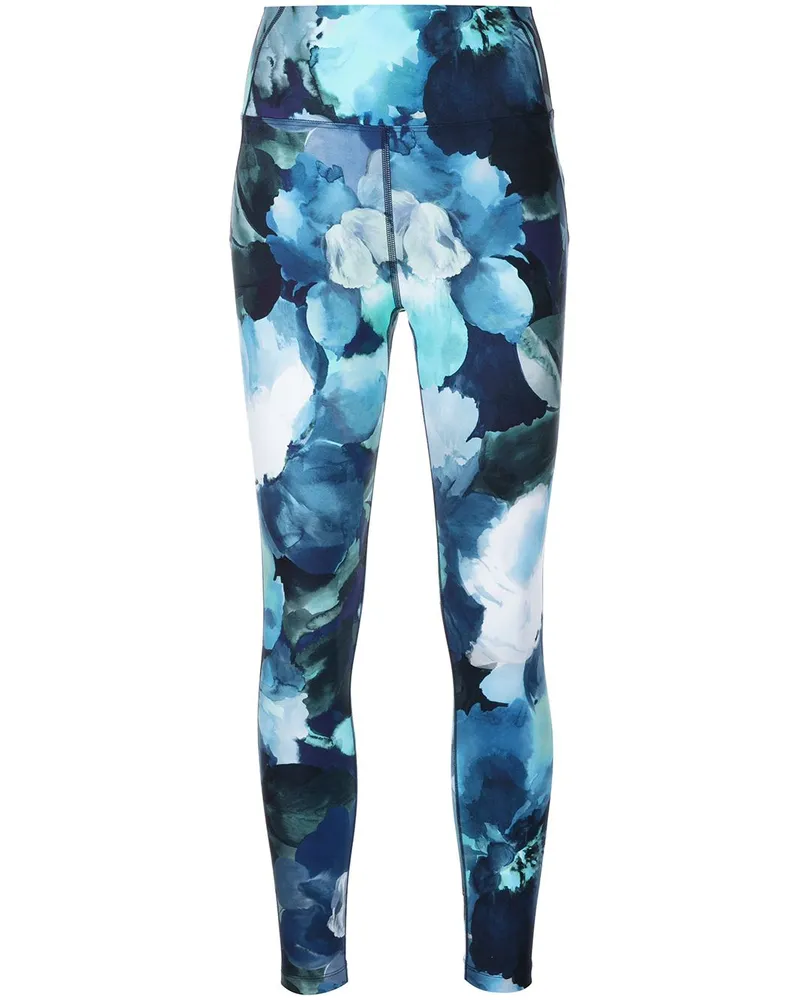 Marchesa Blumige Leggings Blau