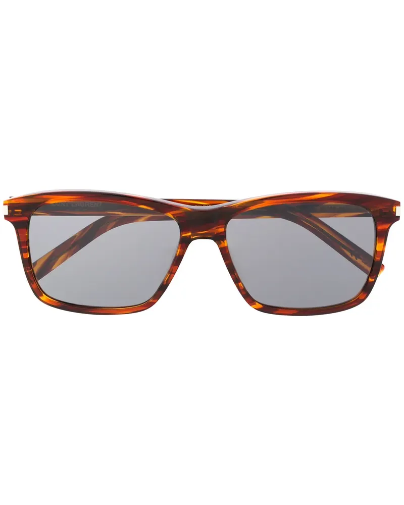 Saint Laurent Eckige 'SL339' Sonnenbrille - Braun Braun